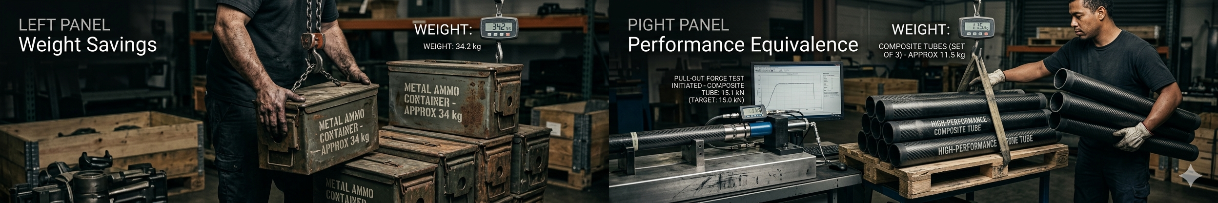 Strength test composite tube