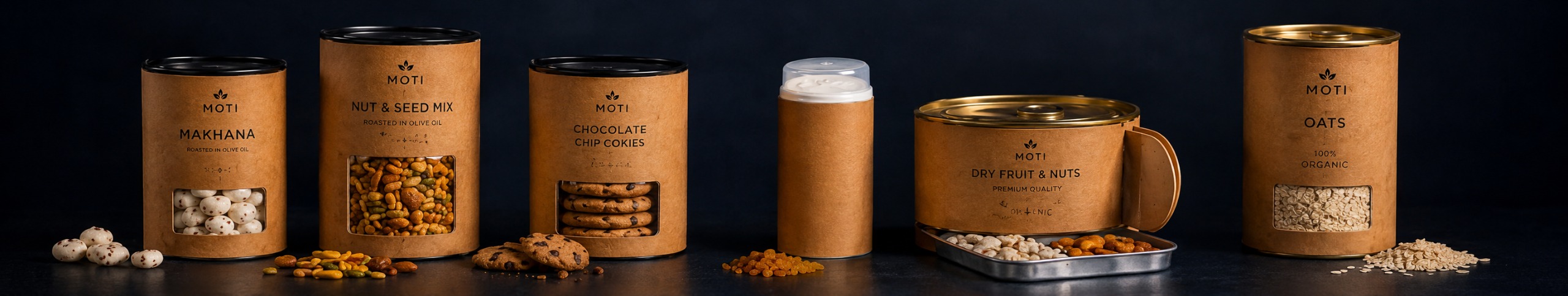 Food cans lineup